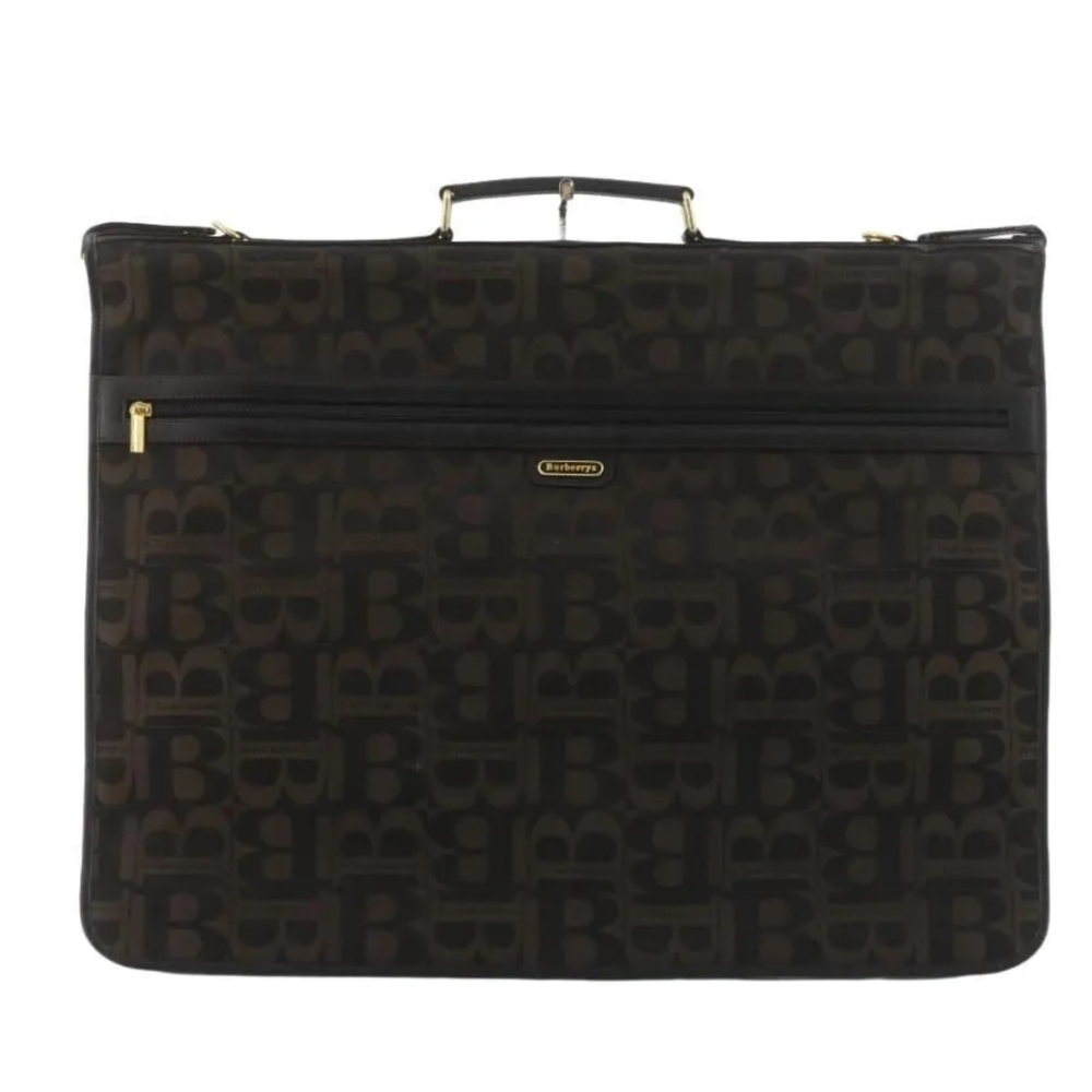 Burberry Dark Brown and Black Travel Bag